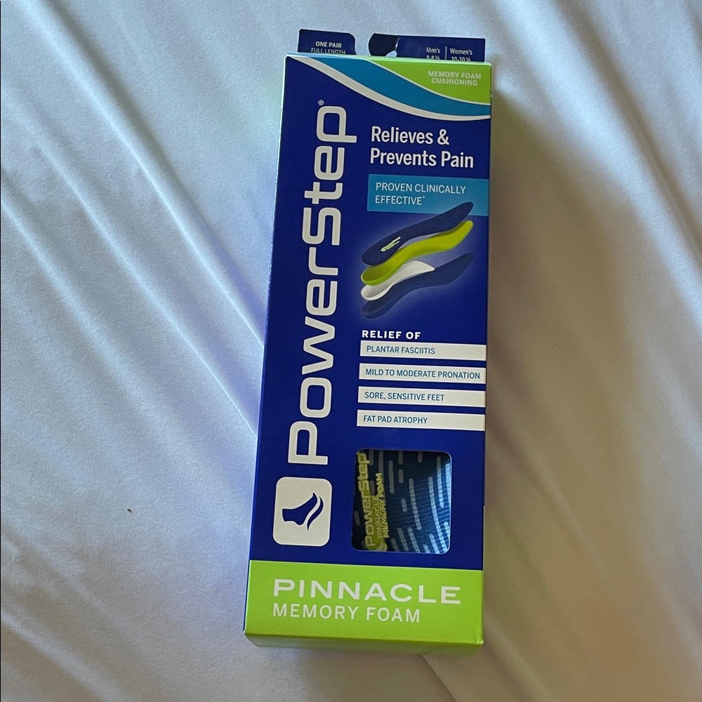 Women's Memory Foam Insoles - Blue and Green